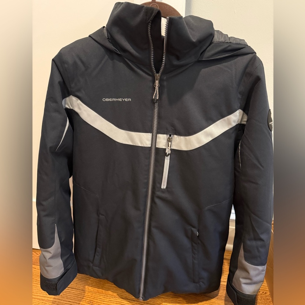 Obermeyer Teen XL Ski Jacket in Black and Gray